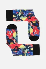 Chaussettes montantes unisexes en coton à motifs multicolores Aytuğ