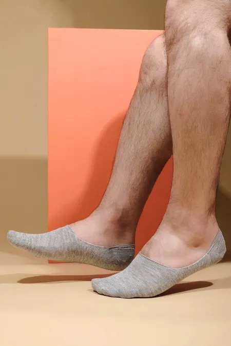 Aytuğ Men's Cotton Single Ballet Socks Grey