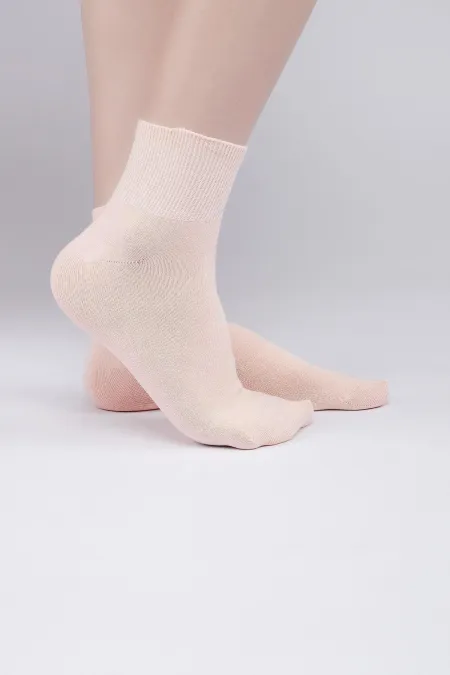 Aytuğ Women's Bamboo Single Short Ankle Socks Salmon