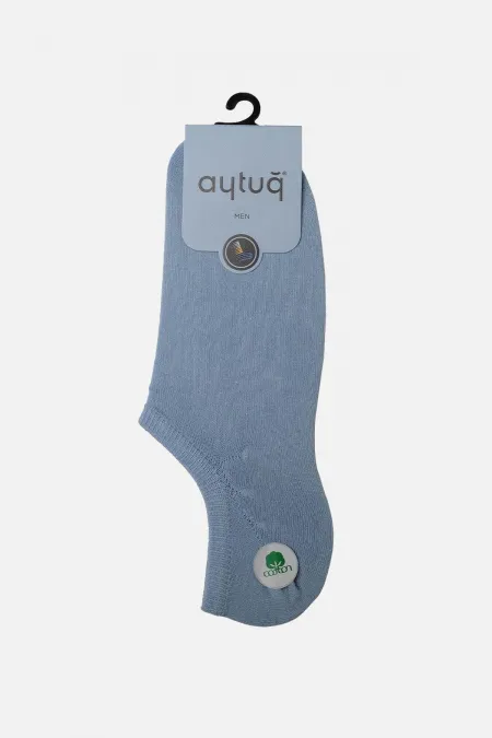 Aytuğ Men's Cotton Single No Show Socks Blue