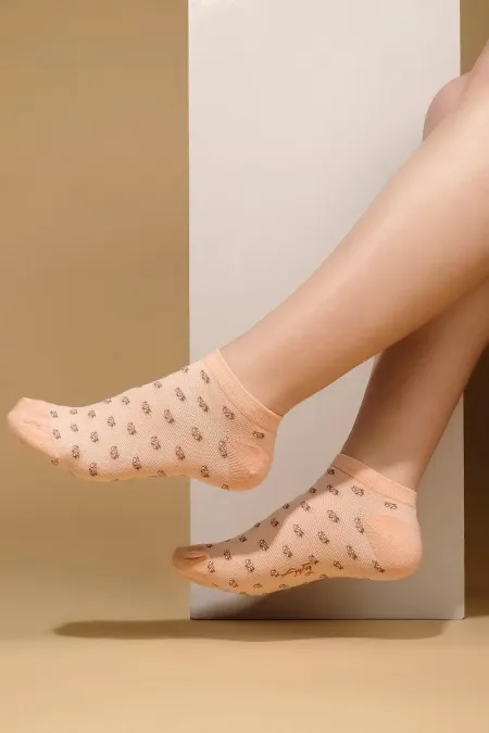 Aytuğ Women's Bamboo Single Ankle Socks Salmon