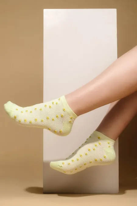 Aytuğ Women's Bamboo Single Ankle Socks Lime