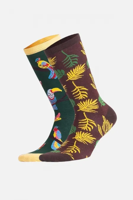 Aytuğ Unisex Cotton Single Bird Pattern Fun Ankle Socks Bird Design