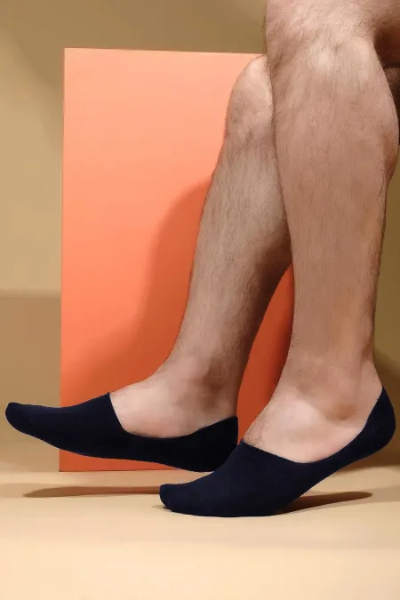Aytuğ Men's Cotton Single Ballet Socks Navy Blue