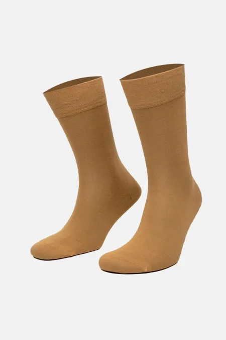 Aytuğ Men's Cotton Single Socket Socks Mustard