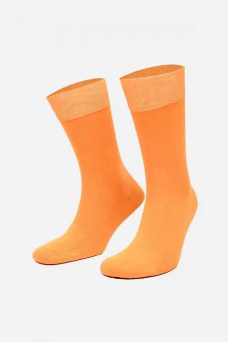Aytuğ Men's Cotton Single Socket Socks Orange