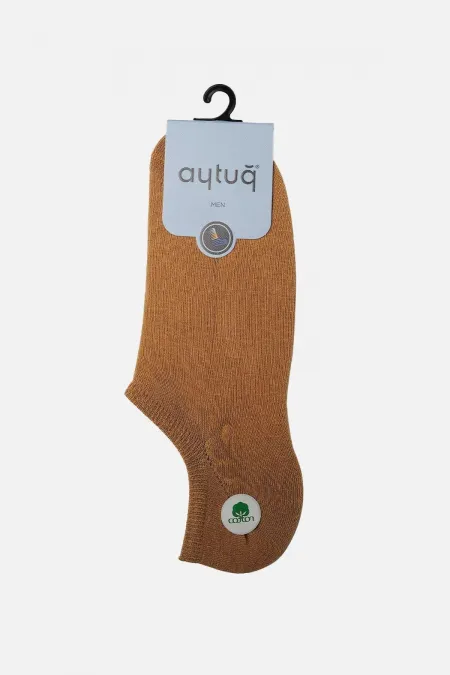 Aytuğ Men's Cotton Single No Show Socks Mustard