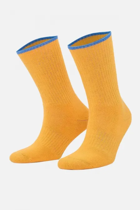 Aytuğ Women's Cotton Single Terry Sock Orange