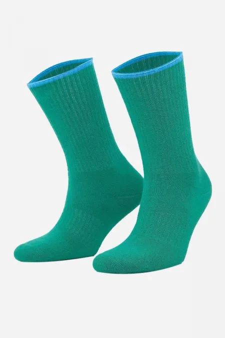 Aytuğ Women's Cotton Single Terry Socks Green