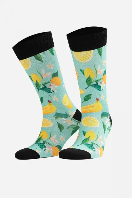 Aytuğ Unisex Cotton Jasmine Pattern Fun Ankle Socks, Multicolored