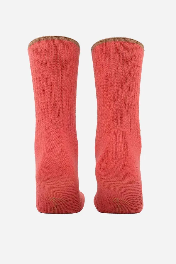 Aytuğ Women's Cotton Single Terry Socks Dark Red