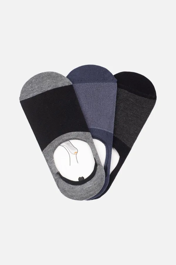 Aytuğ Men's Modal 3 Pairs of Ballet Socks, Multicolored