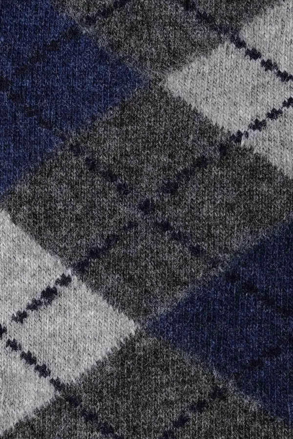 Aytuğ Men's Lambswool Single Socket Socks, Smoke Grey