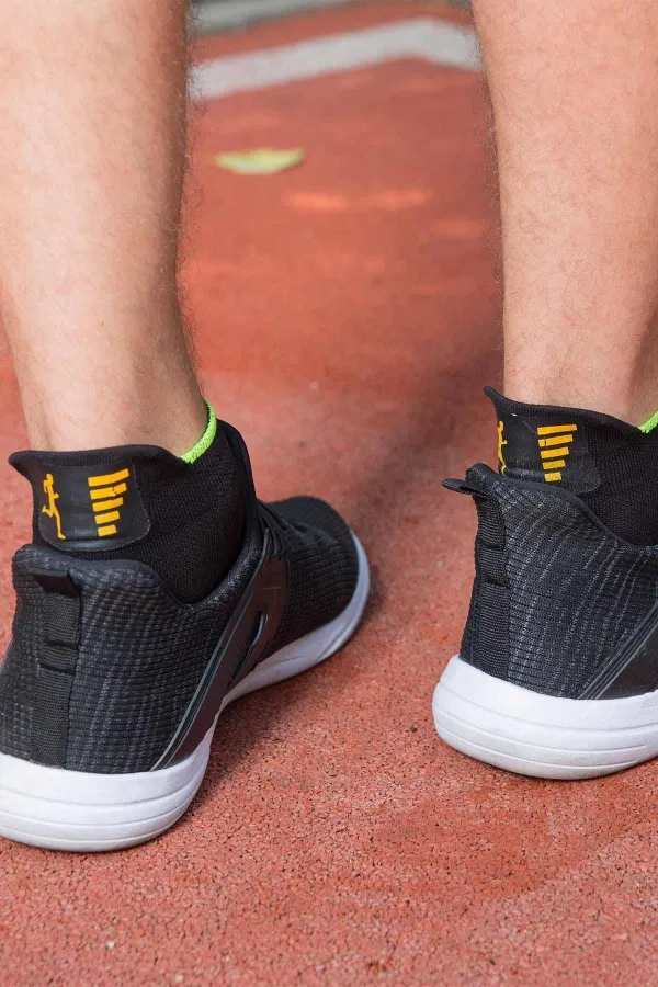 Aytuğ Unisex Firming Running and Sports Ankle Socks Black