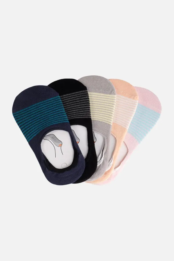 Aytuğ Women's Modal 5 Pairs Special Boxed Ballet Socks Multicolored