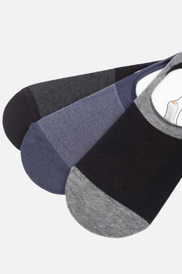 Aytuğ Men's Modal 3 Pairs of Ballet Socks, Multicolored