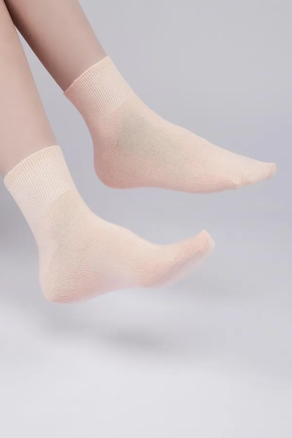 Aytuğ Women's Bamboo Single Short Ankle Socks Salmon