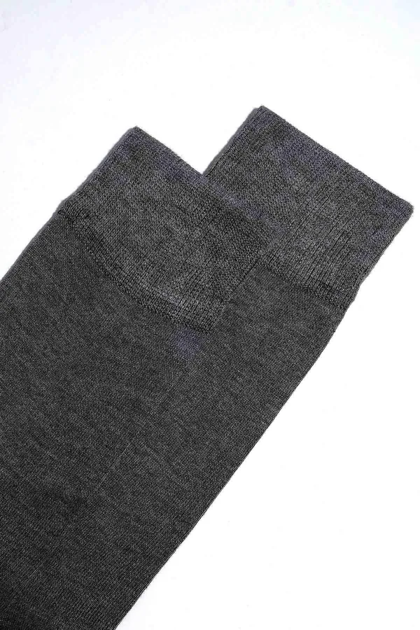 Aytuğ Men's Bamboo Single Super Thin Socket Socks Grey