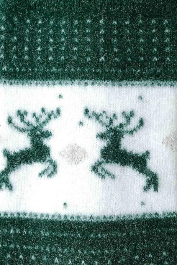 Chaussettes thermiques en peluche pour femmes Aytuğ, motif cerf, motif de Noël