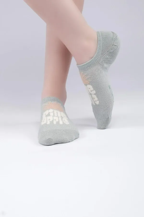 Aytuğ Women's Cotton Single No Show Socks Aqua