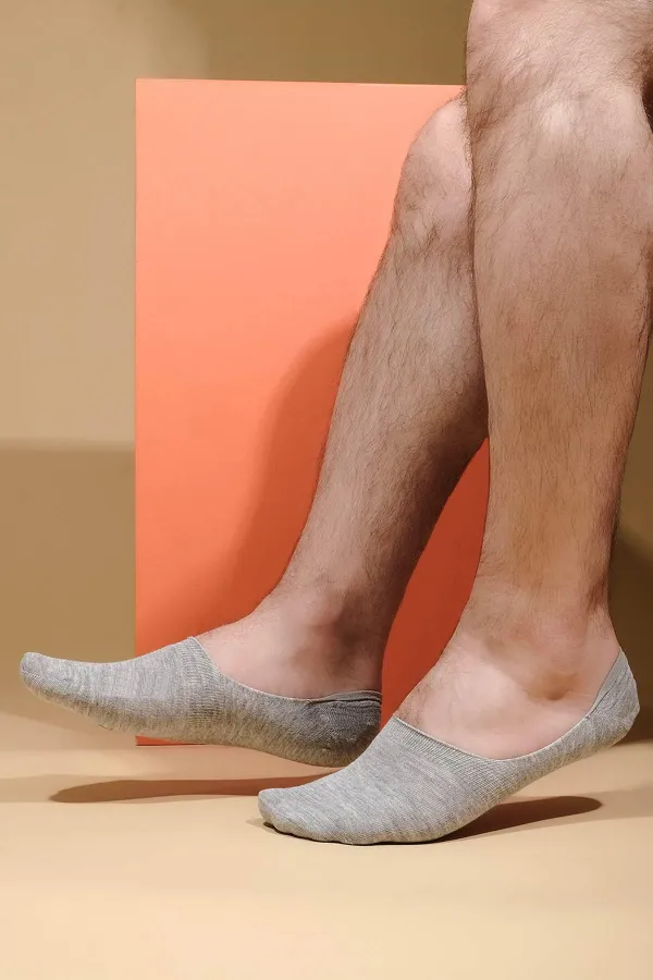 Aytuğ Men's Cotton Single Ballet Socks Grey