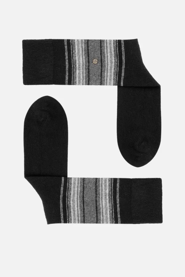Aytuğ Men's Lambswool Single Socket Socks Black