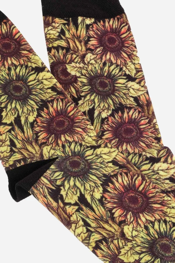 Aytuğ Unisex Cotton Floral Pattern Fun Ankle Socks