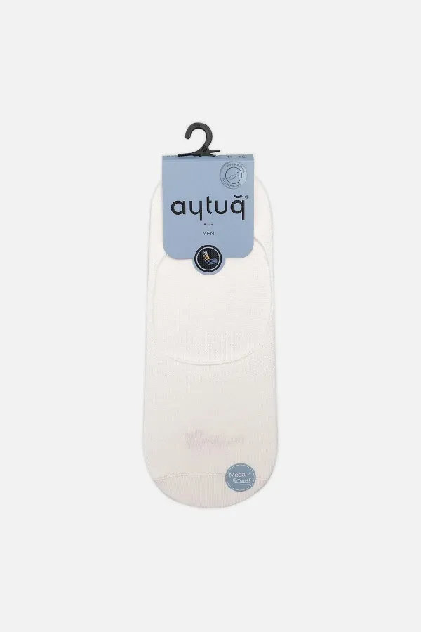 Aytuğ Men's Modal Single Ballet Socks, Ecru