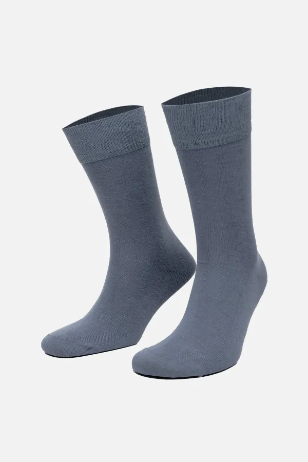 Aytuğ Men's Cotton Single Socket Socks Blue