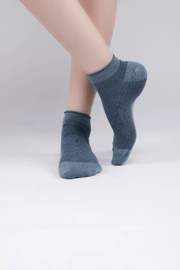 Aytuğ Women's Modal Single Sneaker Socks Dark Blue