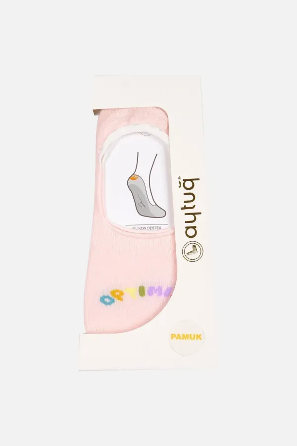 Aytuğ Women's Cotton Pair Special Boxed Ballet Socks Pink