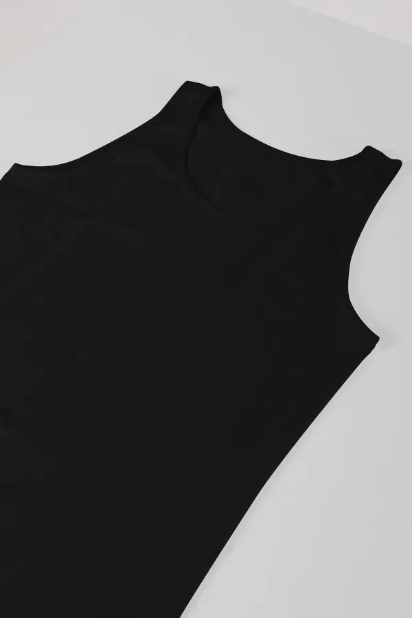 Débardeur à bretelles Aytuğ pour femme, coupe classique, en modal, noir