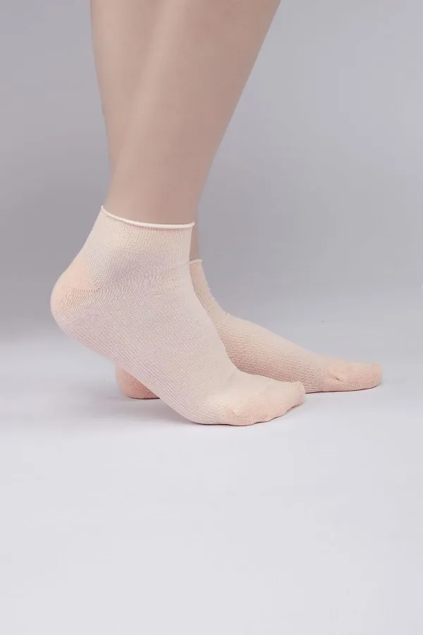 Aytuğ Women's Modal Single Sneaker Socks Salmon