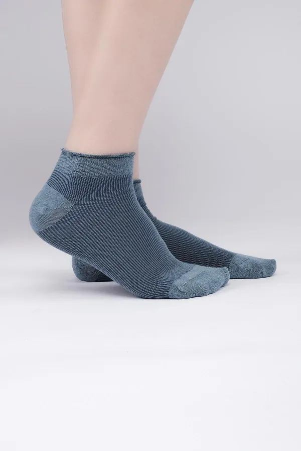 Aytuğ Women's Modal Single Sneaker Socks Dark Blue