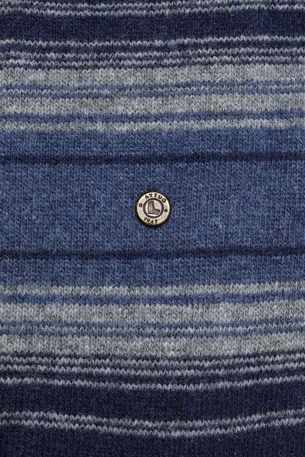 Aytuğ Men's Lambswool Single Socket Socks Navy Blue