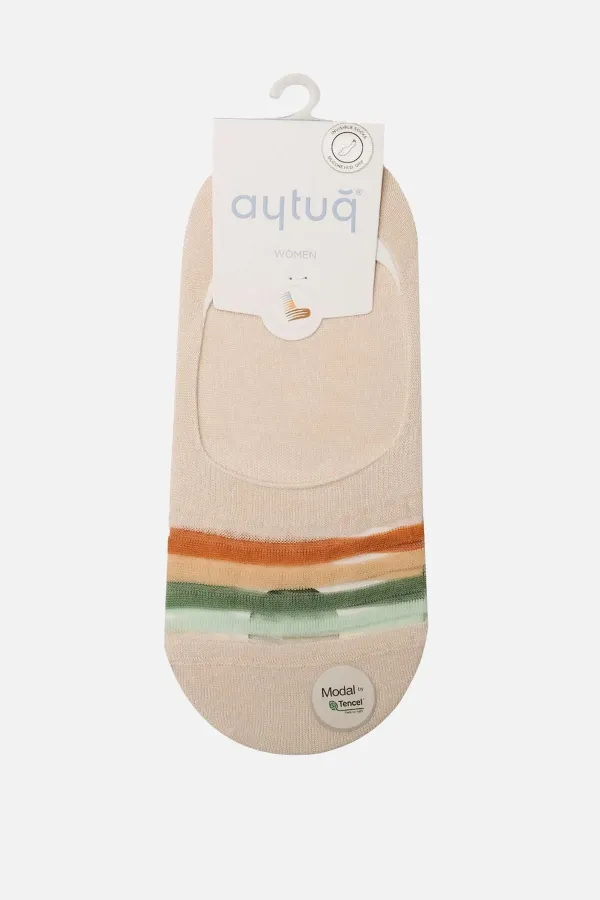 Aytuğ Women's Modal Single Ballet Socks Beige