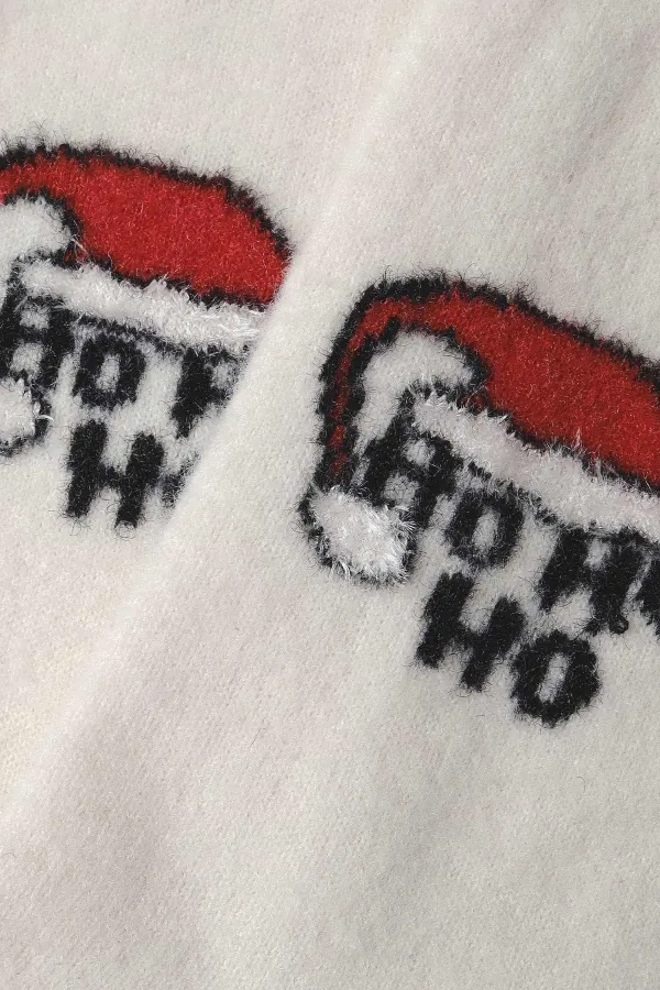 Aytuğ Women's Plush Thermal Single Hat Patterned Christmas Themed Sock Hat Patterned