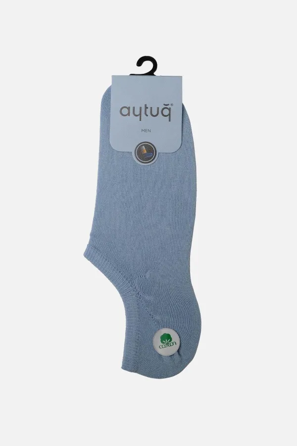 Aytuğ Men's Cotton Single No Show Socks Blue
