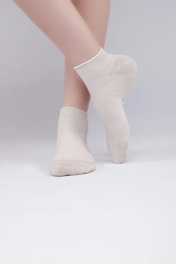Aytuğ Women's Modal Single Sneaker Socks Grey