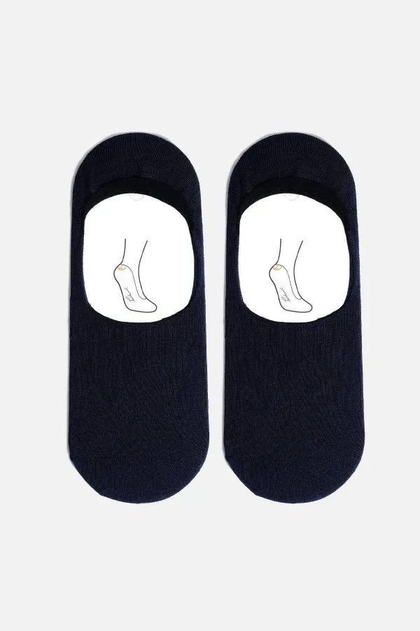 Aytuğ Men's Cotton Single Ballet Socks Navy Blue