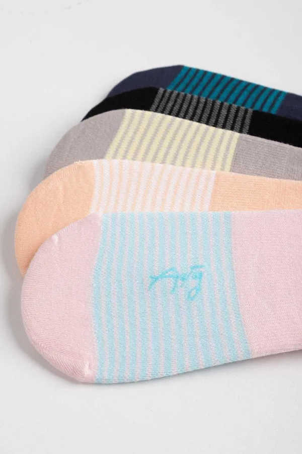 Aytuğ Women's Modal 5 Pairs Special Boxed Ballet Socks Multicolored