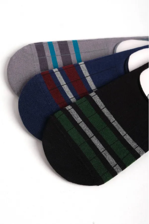 Aytuğ Men's Modal 3 Pairs Special Boxed Ballet Socks Multicolored