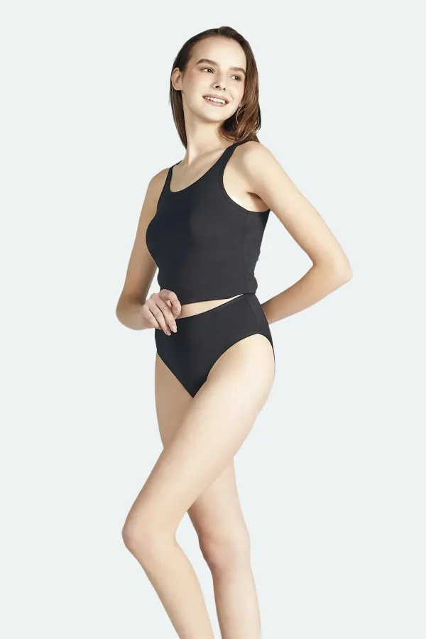 Débardeur à bretelles Aytuğ pour femme, coupe classique, en modal, noir