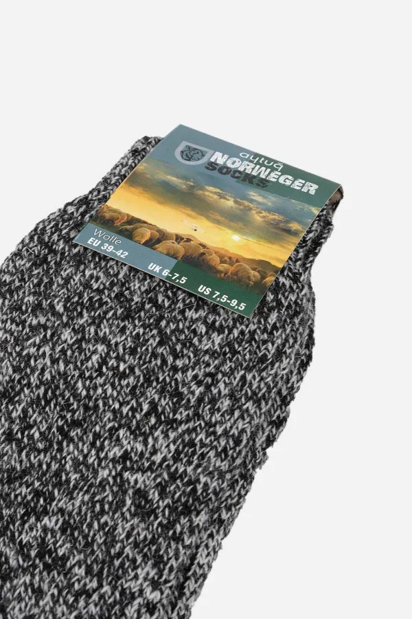 Aytuğ Men's Norweger Merino Wool Winter 3-Pack Colorful Boot Socks Multicolored