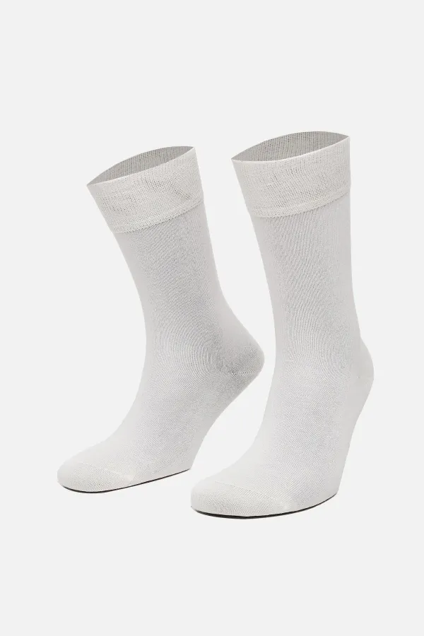 Chaussettes Aytuğ pour homme, en coton, coloris pierre.