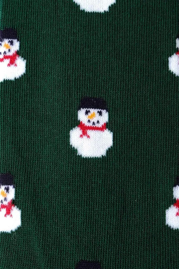 Chaussettes de Noël en coton vert pour homme Aytuğ