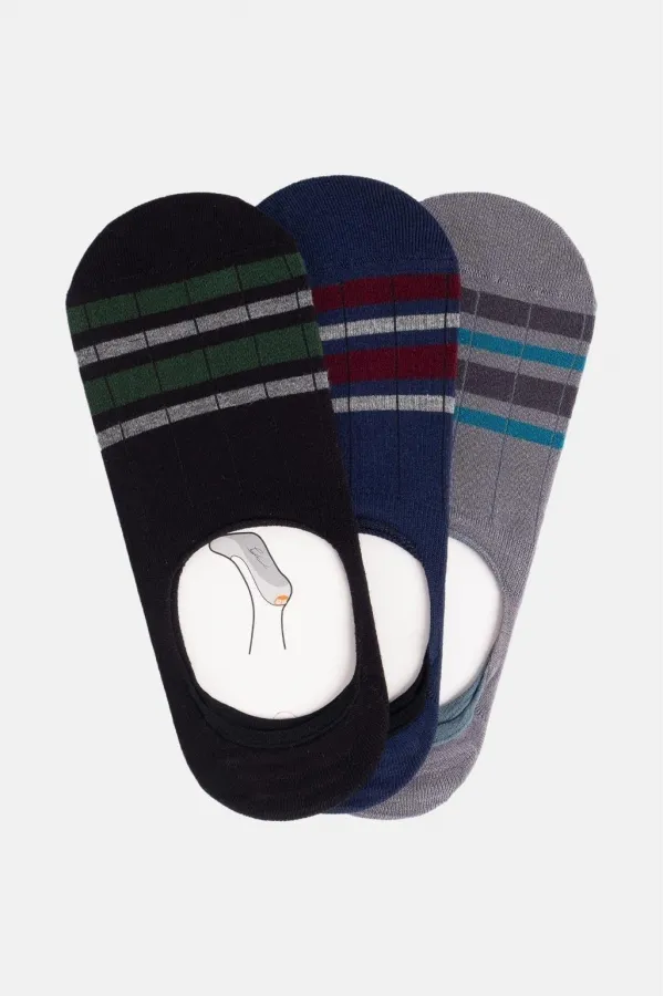 Aytuğ Men's Modal 3 Pairs Special Boxed Ballet Socks Multicolored