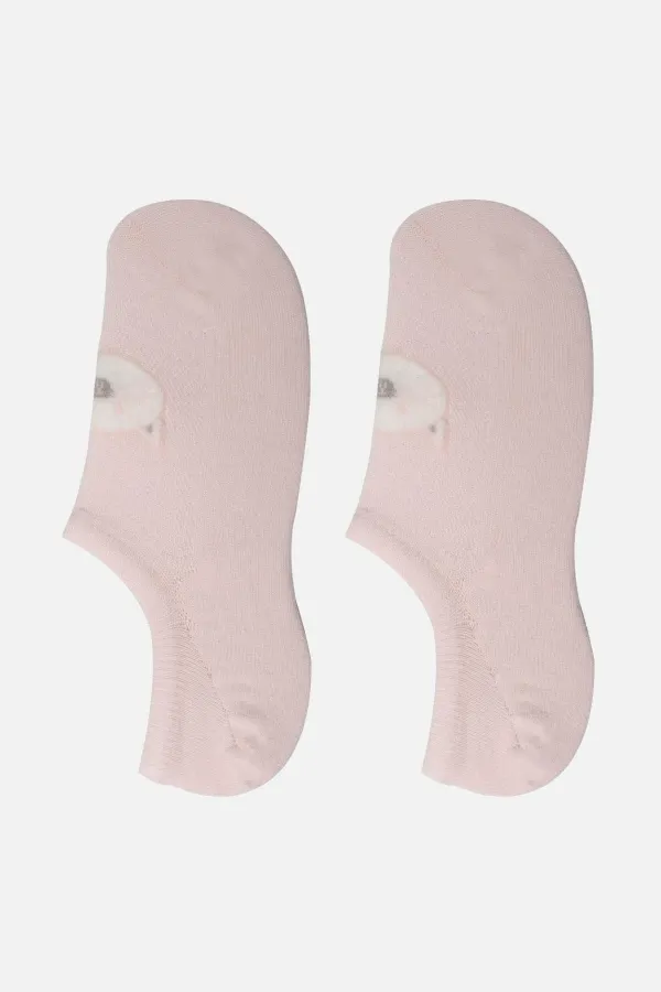 Aytuğ Women's Cotton Single No Show Socks Pink