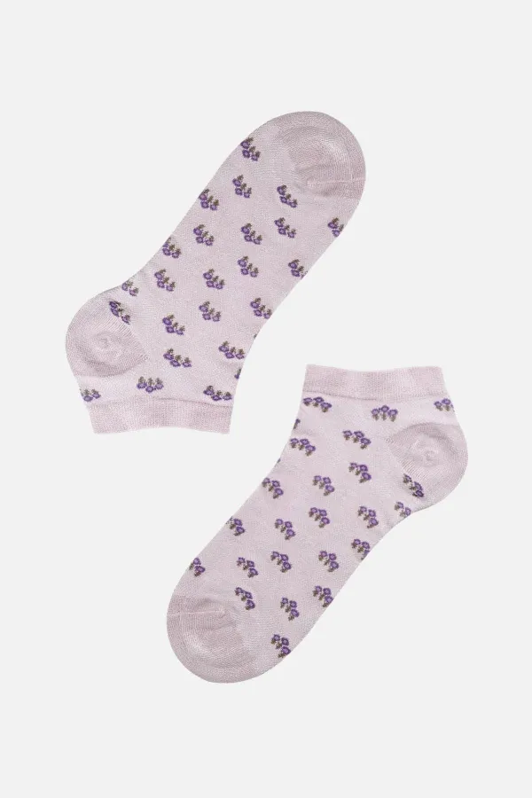 Aytuğ Women's Bamboo Single Ankle Socks Lilac