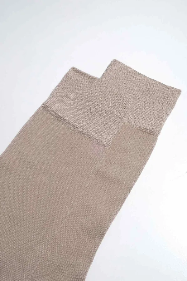 Aytuğ Men's Bamboo Single Super Thin Sock Beige